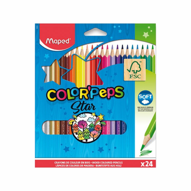 Pastelky MAPED/24 trojuholníkový tvar