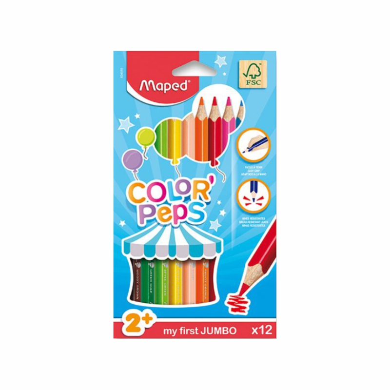 Pastelky MAPED/12 JUMBO trojuholníkový tvar