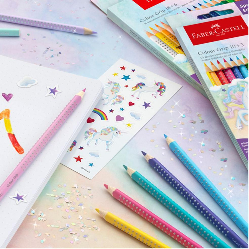 Pastelky Faber Castell Colour GRIP/10+3 Unicorn Sparkle