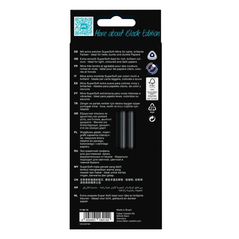 Pastelky Faber Castell Black Edition/12 Skin Tones