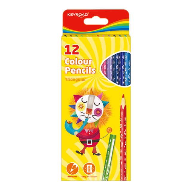 Pastelky KEYROAD/12 trojhanné