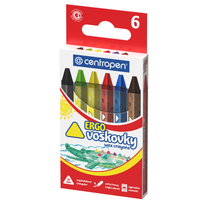 Voskovky 9531/6 trojuholníkové Ergo CENTROPEN