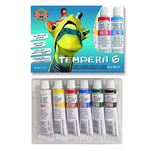 Temperové farby KOH-I-NOOR 6ks 162501
