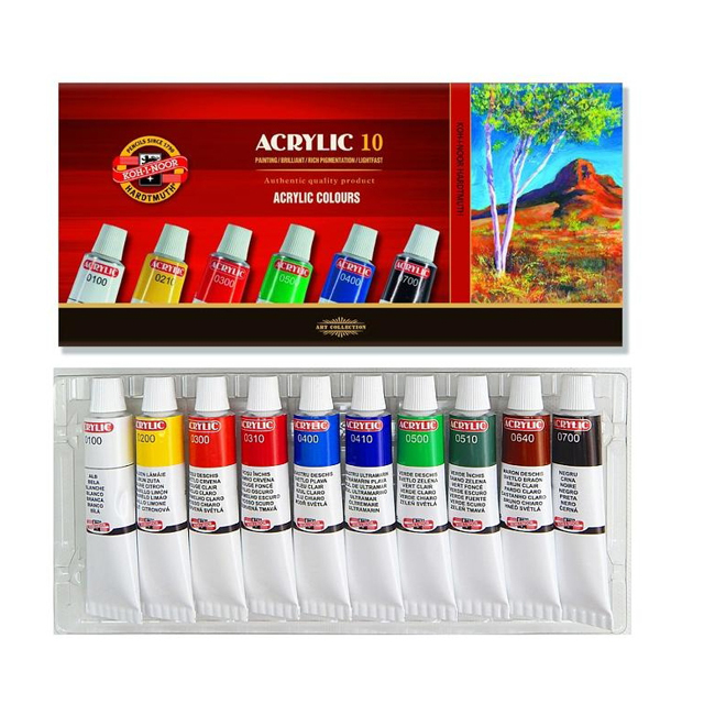 Akrylové farby KOH-I-NOOR 10x16ml