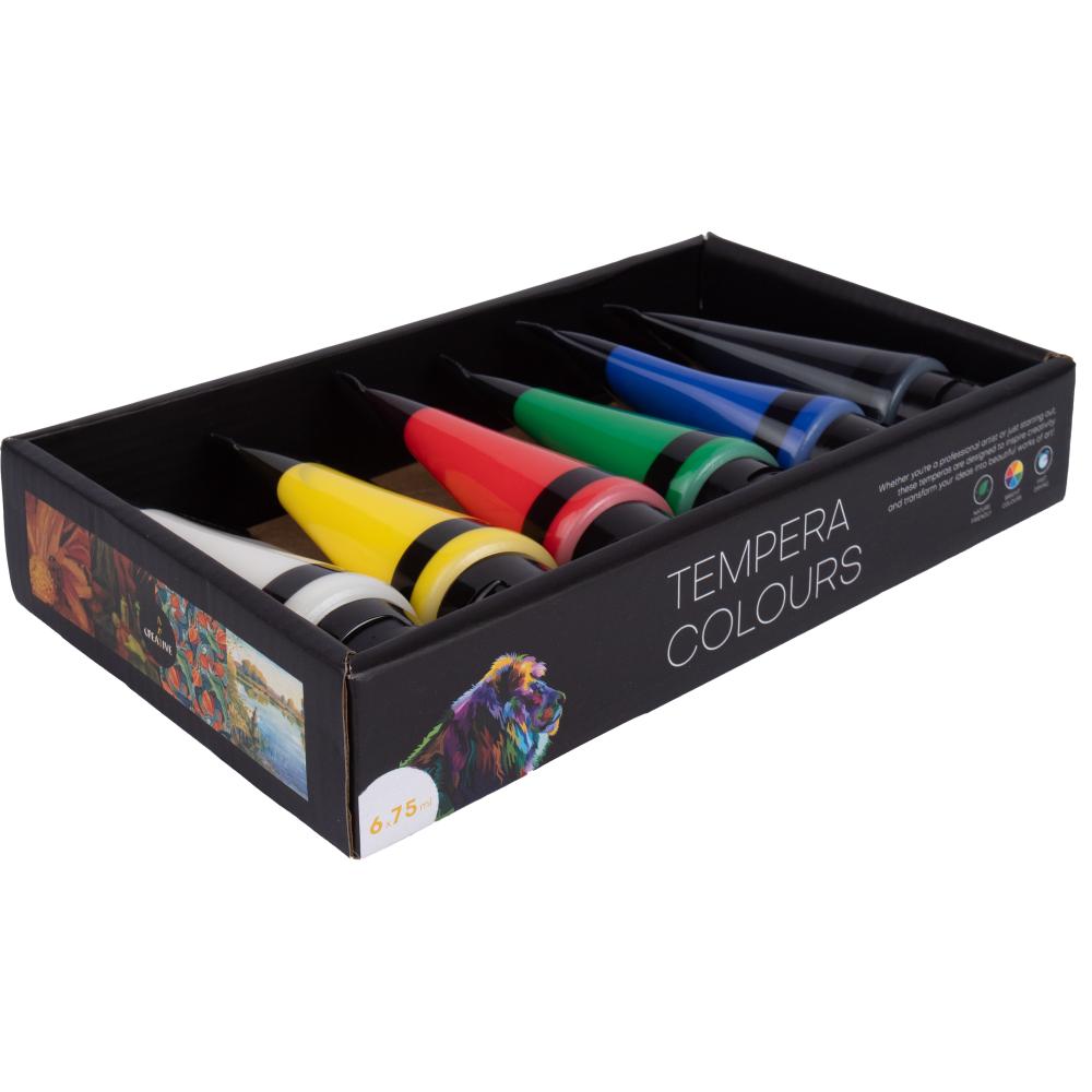 Akrylové temperové farby CREATIVE 6 farieb 75ml