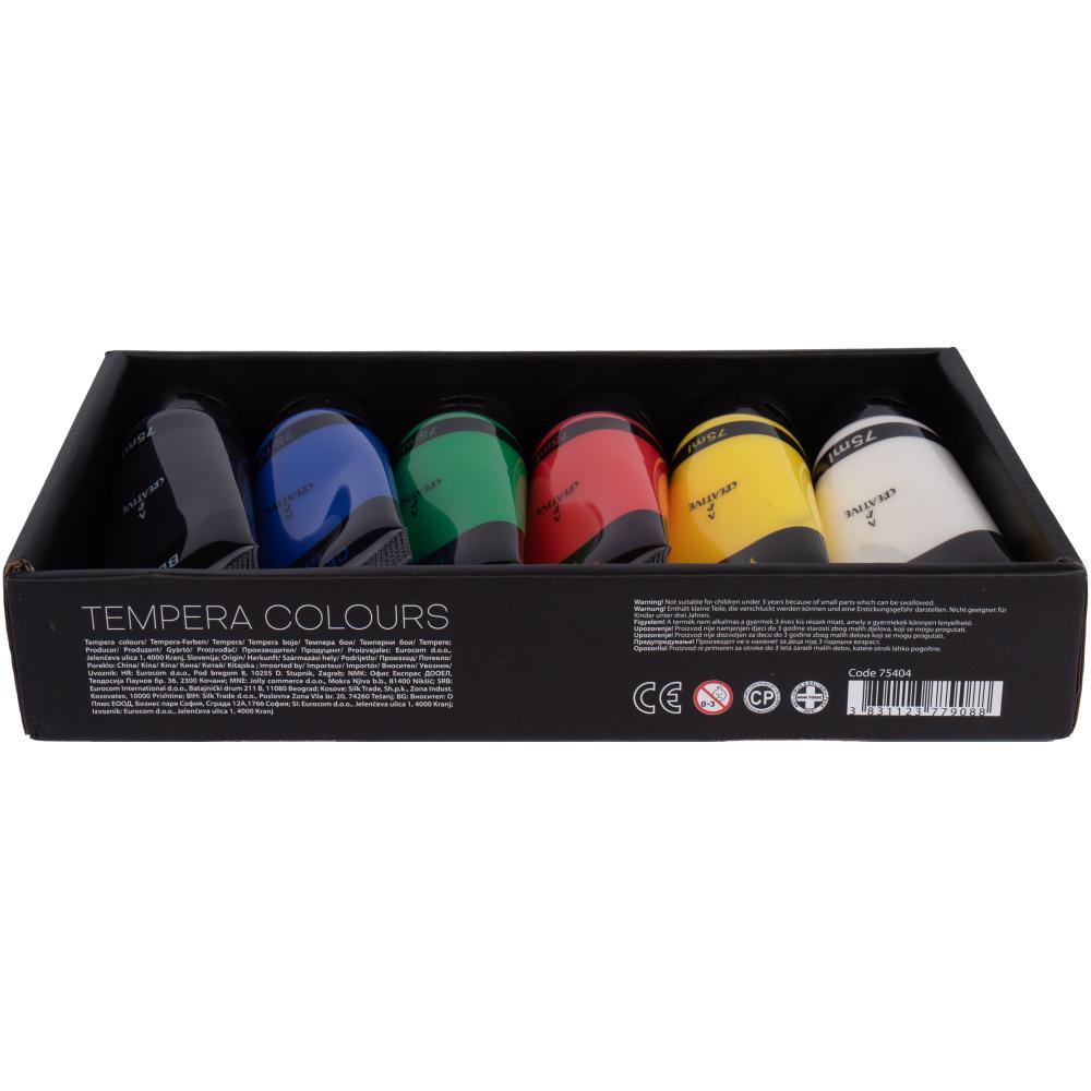 Akrylové temperové farby CREATIVE 6 farieb 75ml