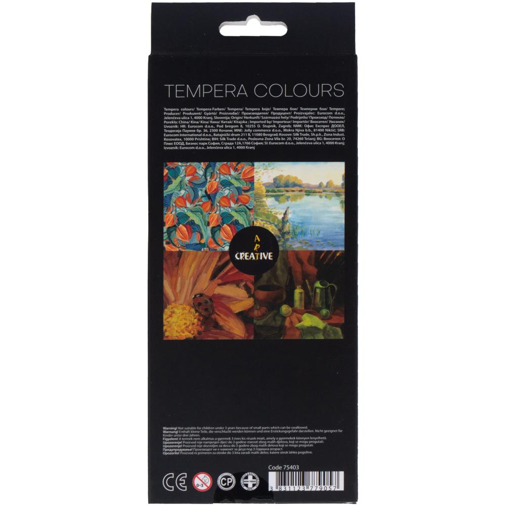 Akrylové temperové farby CREATIVE 12 farieb 12ml