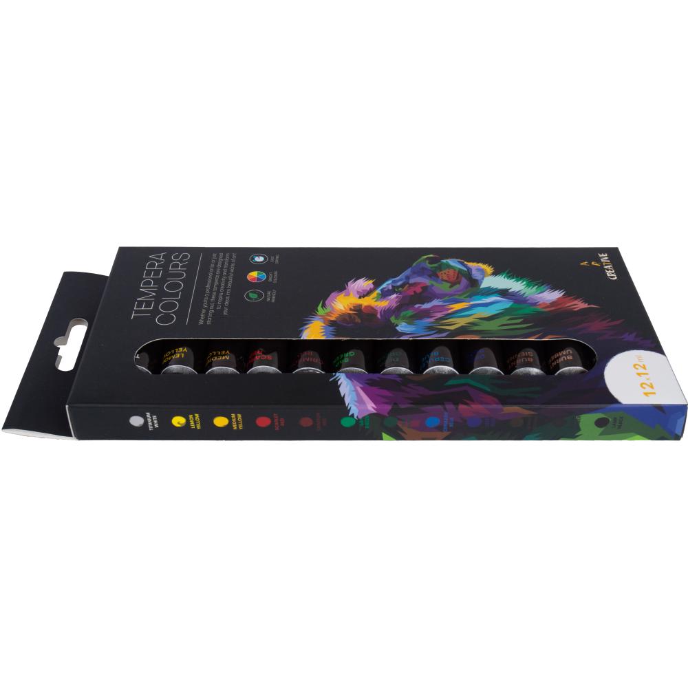Akrylové temperové farby CREATIVE 12 farieb 12ml