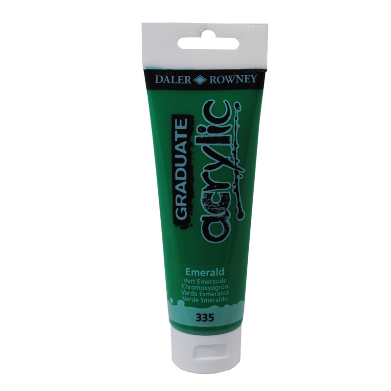 Akrylová farba D&R Graduate 120ml Emerald green 335
