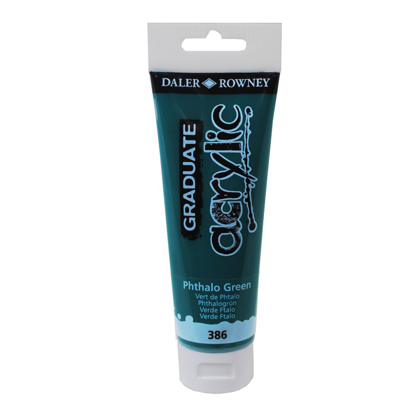 Akrylová farba D&R Graduate 120ml Phthalo Green 386