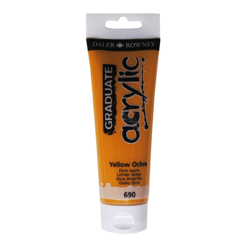 Akrylová farba D&R Graduate 120ml Yellow Ochre 690