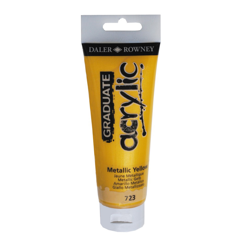 Akrylová farba D&R Graduate 120ml Metallic Yellow 723