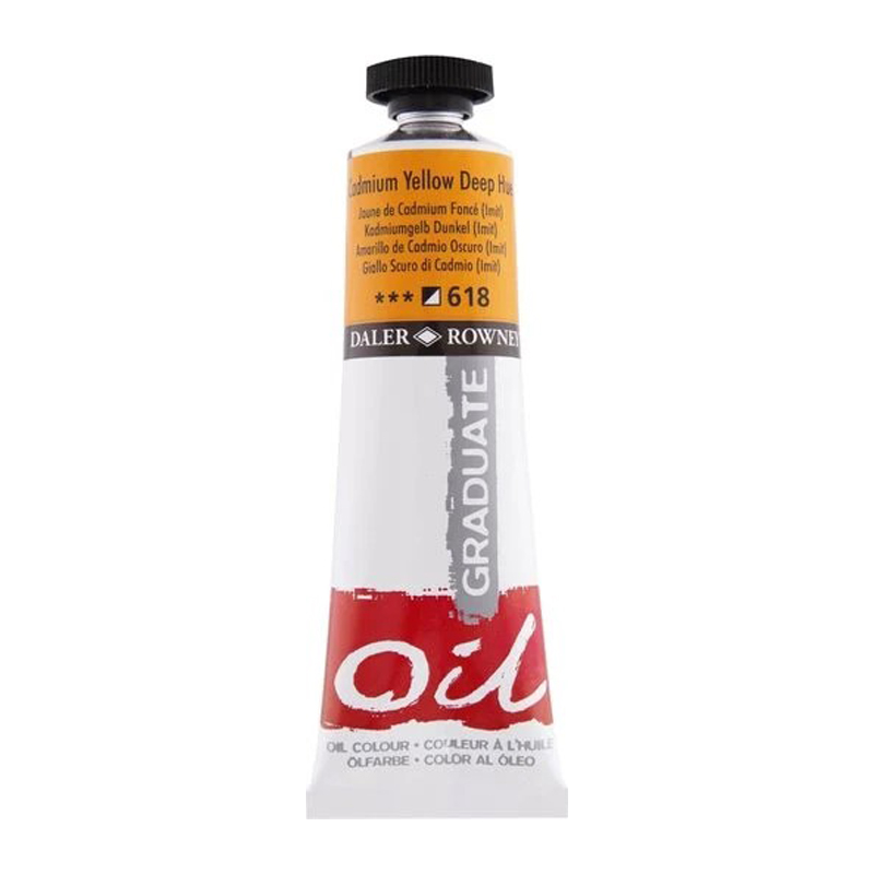 Olejová farba D&R Graduate 38ml, Cadmium Yellow Deep Hue 618