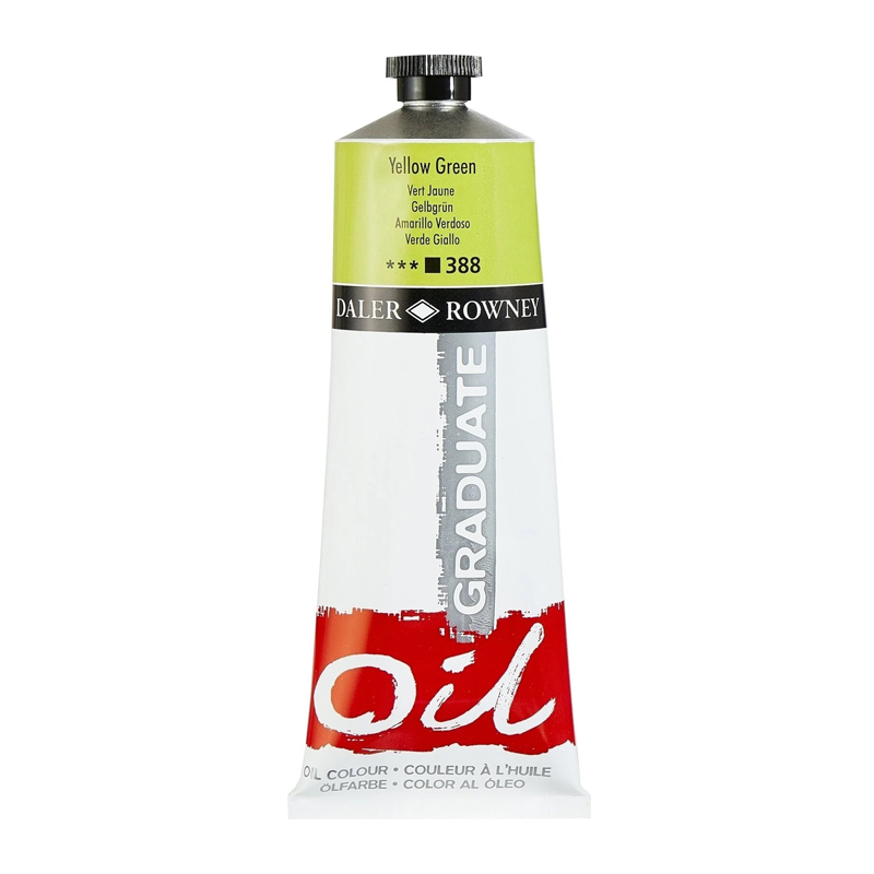 Olejová farba D&R Graduate 38ml, Yellow Green 388