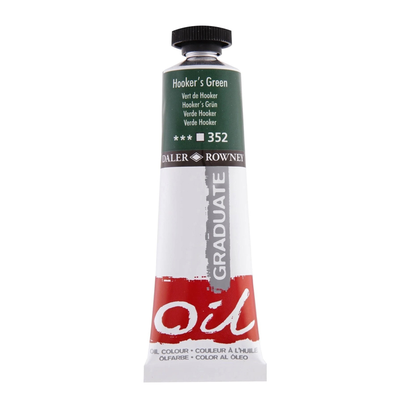 Olejová farba D&R Graduate 38ml, Hookers Green 352