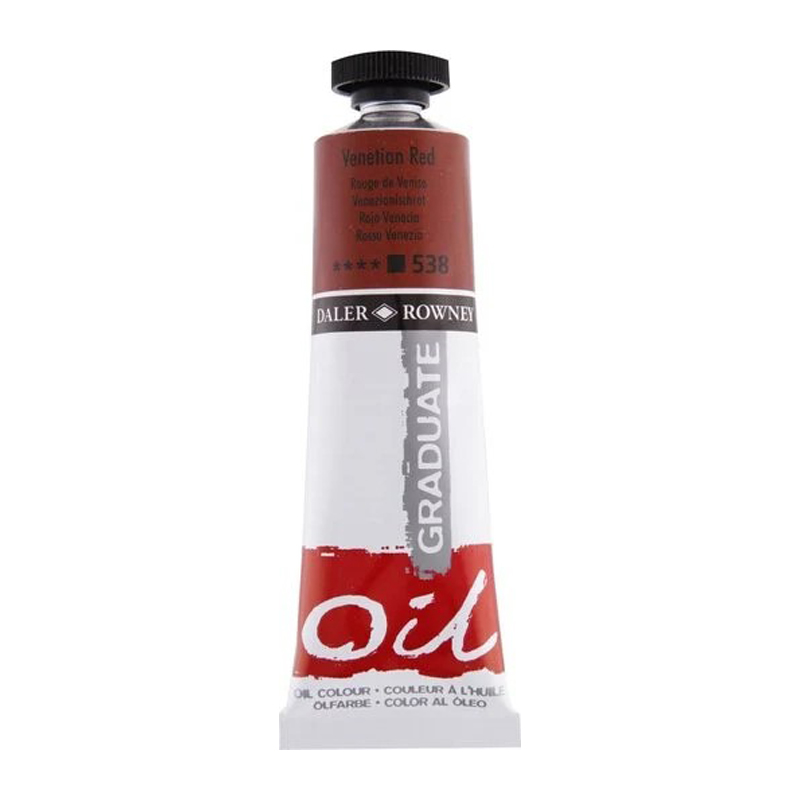 Olejová farba D&R Graduate 38ml, Venetion Red 538