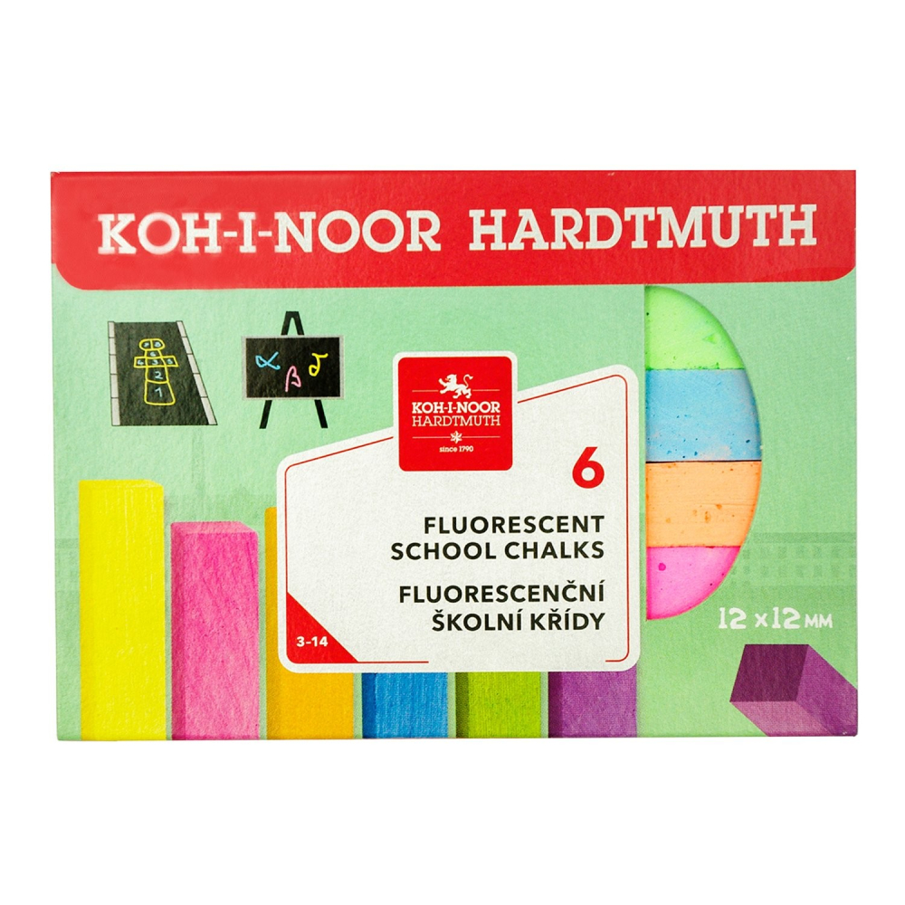 Krieda školská fluorescenčná KOH-I-NOOR 6 farieb 1125