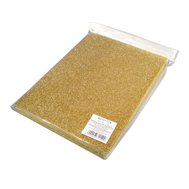 Mosgumi A4 glitter zlatý /10ks
