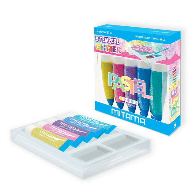 Temperové farby MITAMA Glitter Tempera