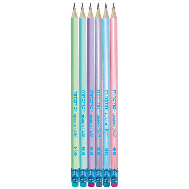 Ceruzka MITAMA HB s gumou pastel