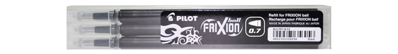 Náplň gumovacia PILOT FRIXION čierna 0,7 /3ks