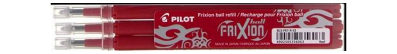 Náplň gumovacia PILOT FRIXION červená 0,7 /3ks