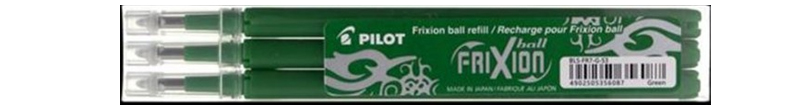 Náplň gumovacia PILOT FRIXION zelená 0,7 /3ks