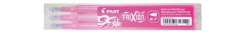 Náplň gumovacia PILOT FRIXION ružová 0,7 /3ks