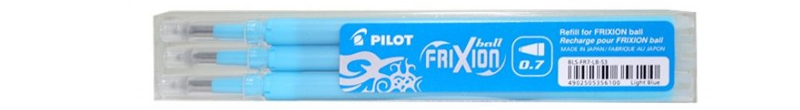 Náplň gumovacia PILOT FRIXION sv.modrá 0,7 /3ks