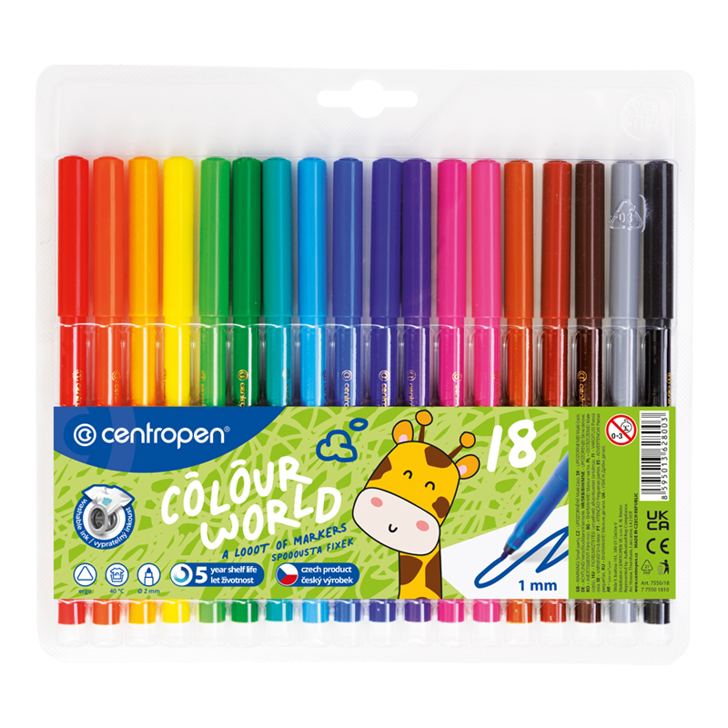 Fixky CENTROPEN vyprateľné 7550/18