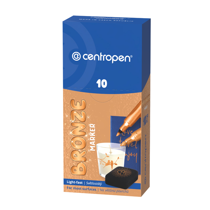 Popisovač permanentný Centropen 2670 1mm bronzový