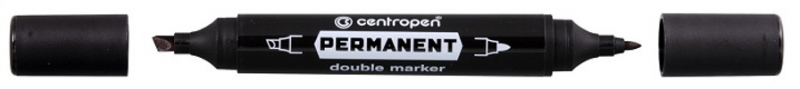 Popisovač permanentný double Centropen 1666 čierny