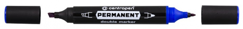 Popisovač permanentný double Centropen 1666 modrý