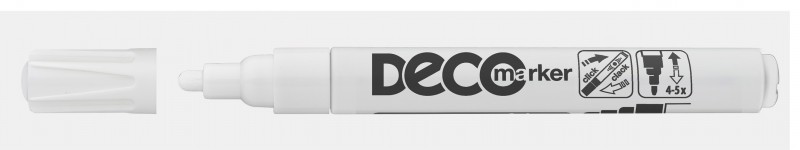 Popisovač ICO DECO Marker 2-4mm biely