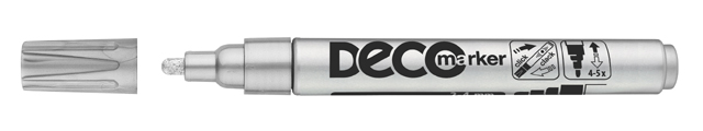 Popisovač ICO DECO Marker 2-4mm strieborný