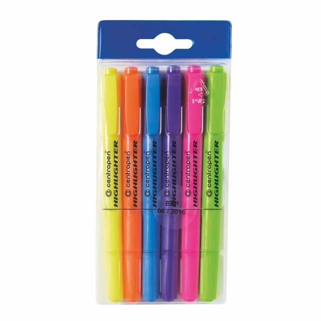 Zvýrazňovač Centropen 8722/5+1 sada