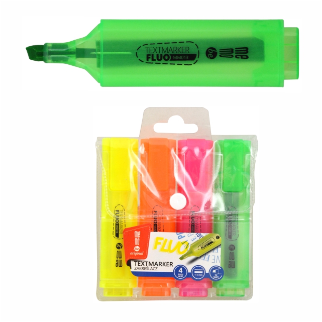 Zvýrazňovač MEMOBE TEXTMARKER/4 sada