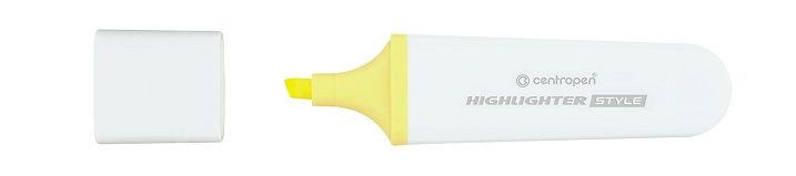 Zvýrazňovač Centropen 6252 STYLE SOFT žltý pastel