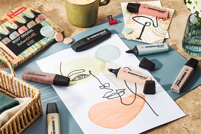 Zvýrazňovač STABILO Boss/4 NatureColors1