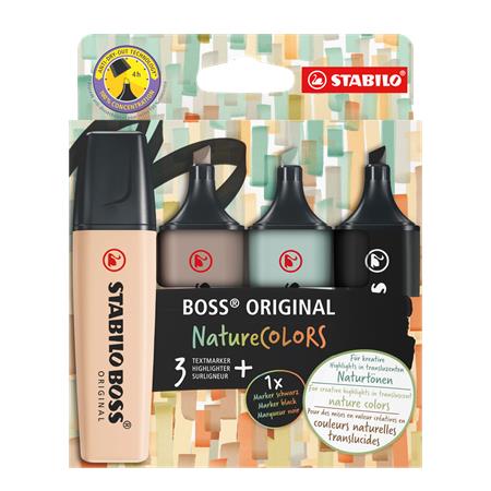Zvýrazňovač STABILO Boss/4 NatureColors2