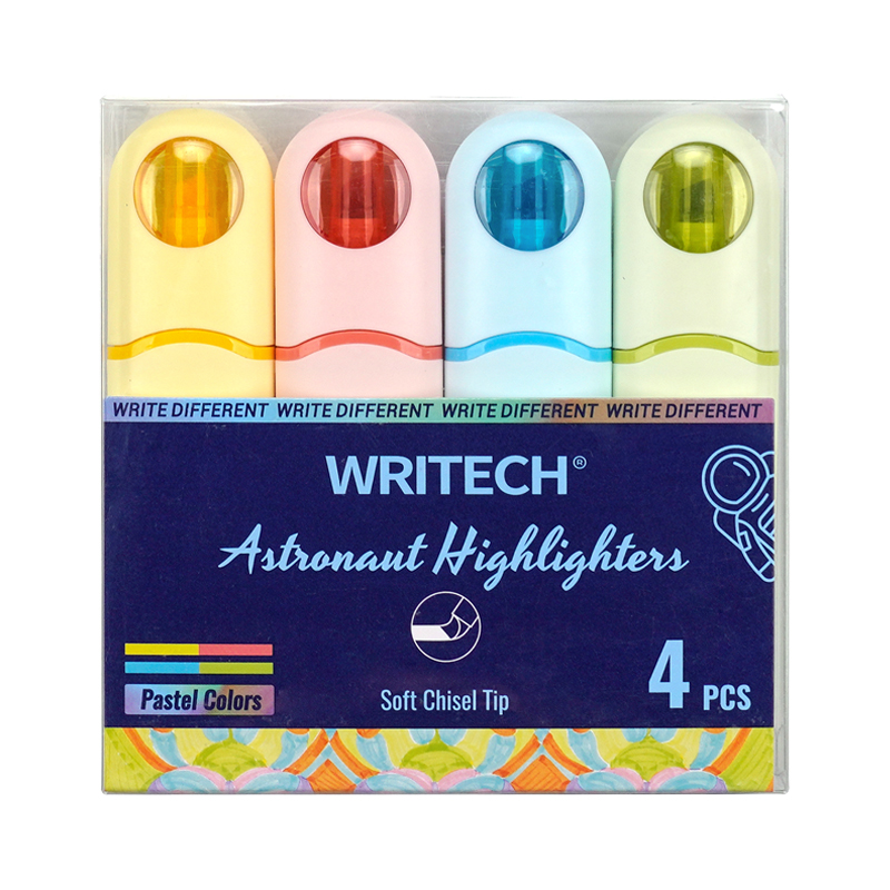 Zvýrazňovač WRITECH Astronaut pastel/4