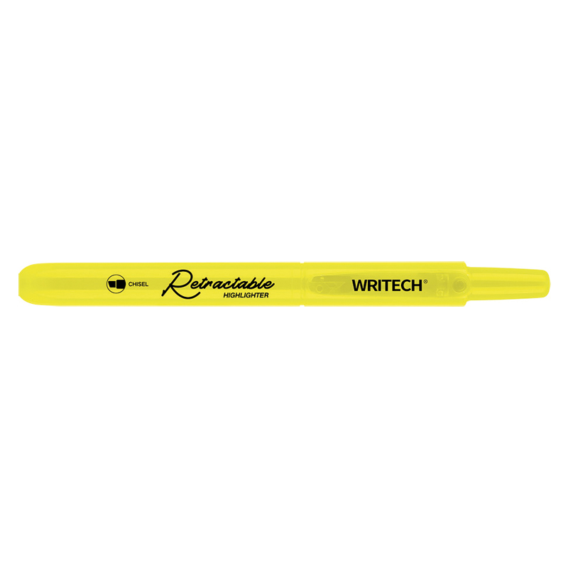 Zvýrazňovač WRITECH CLICK fluo žltý