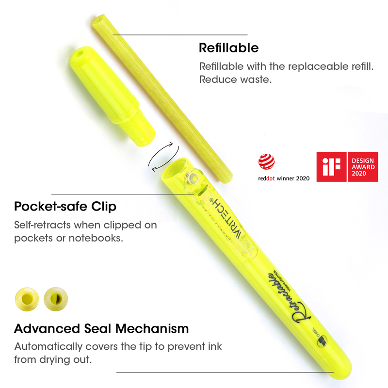 Zvýrazňovač WRITECH CLICK fluo/24 display