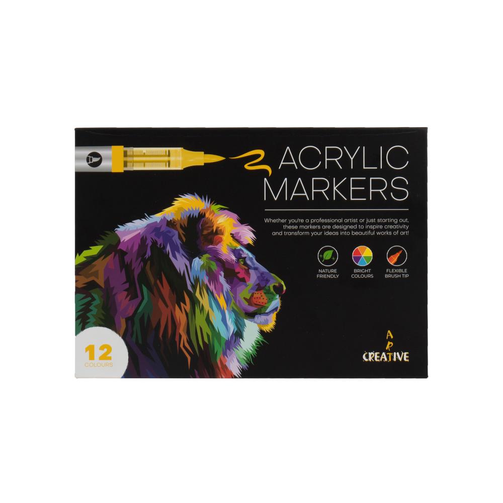 Popisovač akrylový štetcový /12 CREATIVE 75400