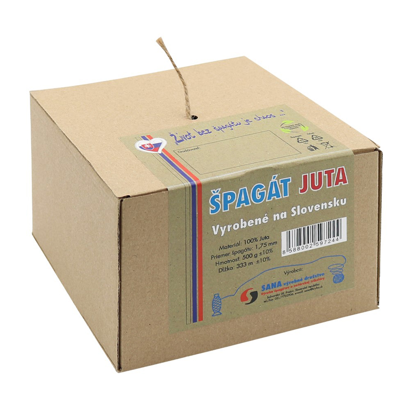 Špagát ľanový 500g v krabičke