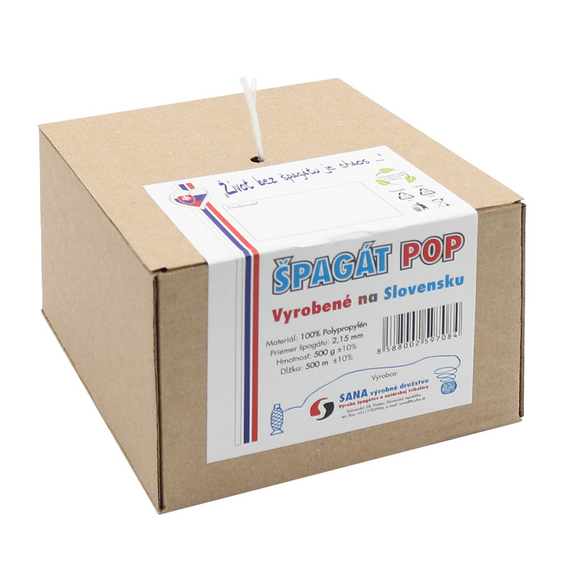 Špagát polypropylén 500g v krabičke