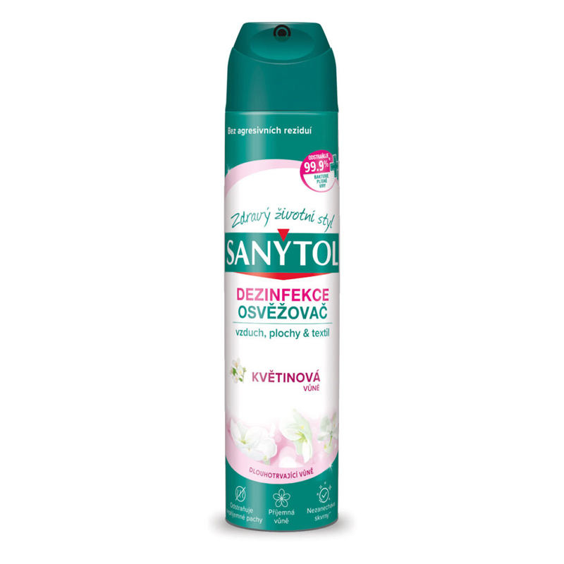 SANYTOL dezinfekcia osviežovač vzduchu kvetinová vôňa 300ml