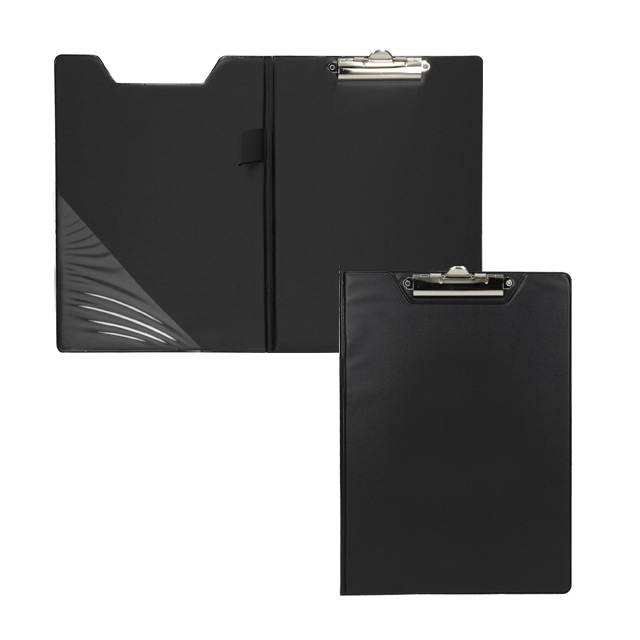 Podložka s klipom zatváracia OPTIMA A4 plast čier