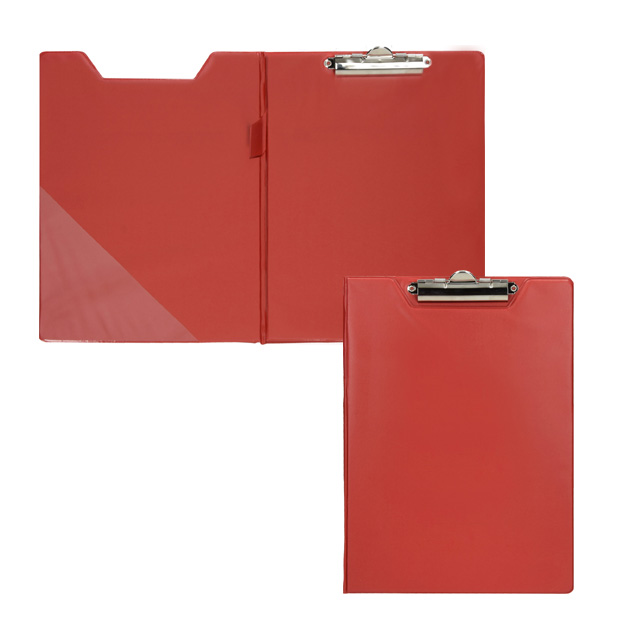 Podložka s klipom zatváracia OPTIMA A4 plast červe