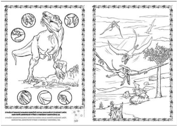 Vymaľovánky A4 JM Dinosaury